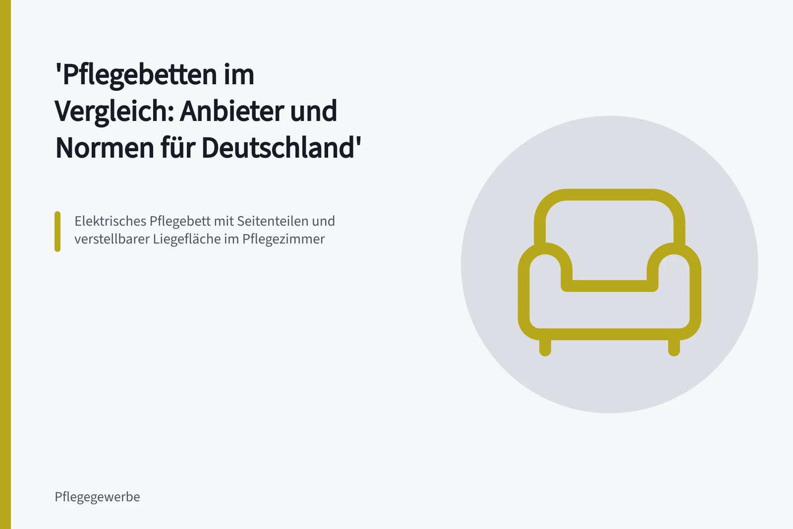 Elektrisches Pflegebett mit Seitenteilen und verstellbarer Liegefläche im Pflegezimmer