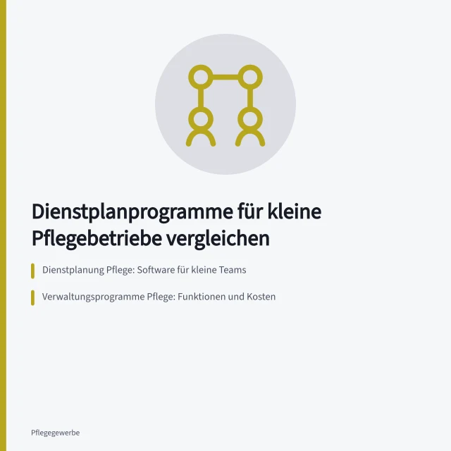 Vergleich von Dienstplanprogrammen für kleine Pflegebetriebe. Dienstplanprogramme für kleine Pflegebetriebe vergleichen